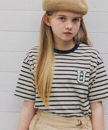 THE SHOP TK （ザ ショップ ティーケー ）の「◆【150-160】【UNIVERSAL OVERALL別注】 ポイントボーダーTシャツ（Tシャツ/カットソー・キッズ）」