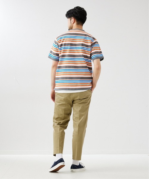 417 EDIFICE(フォーワンセブンエディフィス)の「【ニット+カットソーの2点セット】カノコ ボーダークルーネック Tシャツ(ニット/セーター・メンズ・ブラック系その他/ベージュ系その他/ブルー系その他/オレンジ系その他・SMALL/MEDIUM/LARGE)」の11枚目の写真