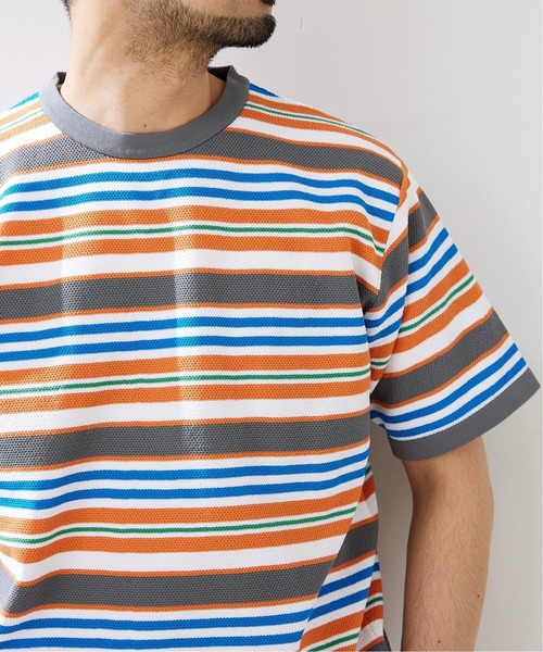 417 EDIFICE(フォーワンセブンエディフィス)の「【ニット+カットソーの2点セット】カノコ ボーダークルーネック Tシャツ(ニット/セーター・メンズ・ブラック系その他/ベージュ系その他/ブルー系その他/オレンジ系その他・SMALL/MEDIUM/LARGE)」の13枚目の写真