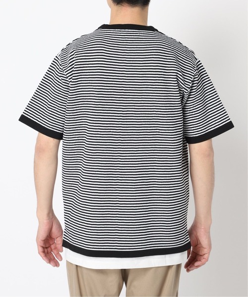 417 EDIFICE(フォーワンセブンエディフィス)の「【ニット+カットソーの2点セット】カノコ ボーダークルーネック Tシャツ(ニット/セーター・メンズ・ブラック系その他/ベージュ系その他/ブルー系その他/オレンジ系その他・SMALL/MEDIUM/LARGE)」の17枚目の写真