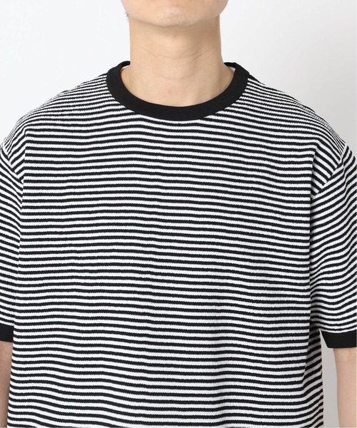 417 EDIFICE(フォーワンセブンエディフィス)の「【ニット+カットソーの2点セット】カノコ ボーダークルーネック Tシャツ(ニット/セーター・メンズ・ブラック系その他/ベージュ系その他/ブルー系その他/オレンジ系その他・SMALL/MEDIUM/LARGE)」の19枚目の写真