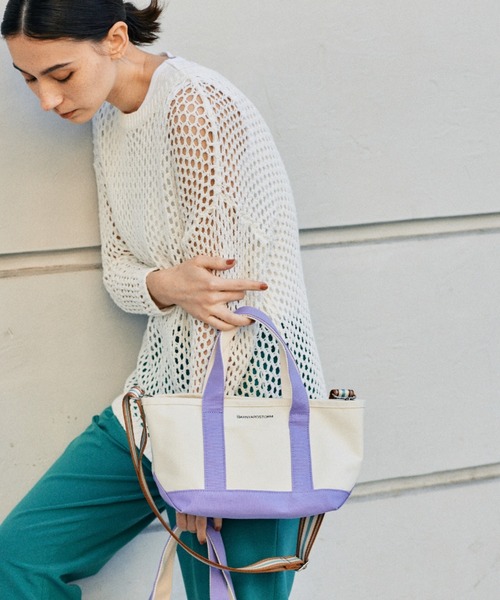 BARNYARDSTORM(バンヤードストーム)の「BARNYARDSTORM / PLAYFULトートM(トートバッグ・レディース・グリーン/パープル/ライトグレー/モカ/ネイビー/グレー系その他/ブラウン系その他・FREE)」の7枚目の写真