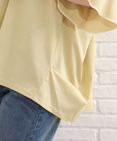 SHOO・LA・RUE（シューラルー）の「◆袖フリルパイピングプルオーバー（Tシャツ/カットソー・レディース・ブラック/イエロー/ホワイト系/ピンク系・00）」の22枚目の写真