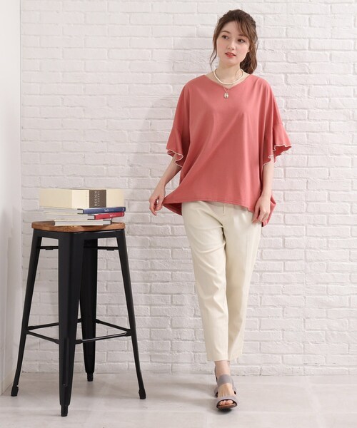 SHOO・LA・RUE（シューラルー）の「◆袖フリルパイピングプルオーバー（Tシャツ/カットソー・レディース・ブラック/イエロー/ホワイト系/ピンク系・00）」の16枚目の写真