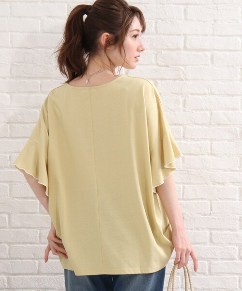 SHOO・LA・RUE（シューラルー）の「◆袖フリルパイピングプルオーバー（Tシャツ/カットソー・レディース・ブラック/イエロー/ホワイト系/ピンク系・00）」の12枚目の写真