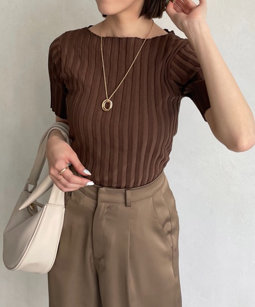 CAPRICIEU LE’MAGE ニット CAPRICIEUX LE'MAGE(カプリシューレマージュ)の「ボートネック