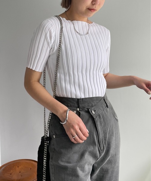 CAPRICIEU LE’MAGE ニット 先着順〉【C.L】Wジップボートネックニット | CAPRICIEUX LE