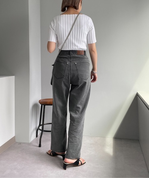 CAPRICIEUX LE'MAGE（カプリシューレマージュ）の「ボートネック5分袖ニット（ニット/セーター・レディース・ホワイト/ブラック/ブラウン/オフホワイト/ベージュ・FREE）」の22枚目の写真