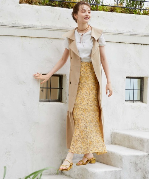 archives(アルシーヴ)の「花柄楊柳バックレースアップスカート(スカート・レディース・グレー/ブラック/イエロー・MEDIUM)」の15枚目の写真