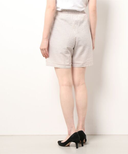 ehka sopo（エヘカソポ）の「ギンガムチェックショートパンツ（セットアップ可）（その他パンツ・レディース・グリーン/ブラック/ベージュ・ﾌﾘ-）」の4枚目の写真