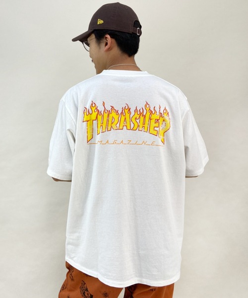 ムラサキスポーツ別注 Thrasher スラッシャー フレイムロゴ ルーズシルエット バックプリントtシャツ Thvg Flame Tシャツ カットソー Thrasher スラッシャー のファッション通販 Zozotown