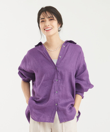 abahouse mavie | ﾘﾈﾝ2wayｶｼｭｸｰﾙｵｰﾊﾞｰｼｬﾂ(シャツ/ブラウス)