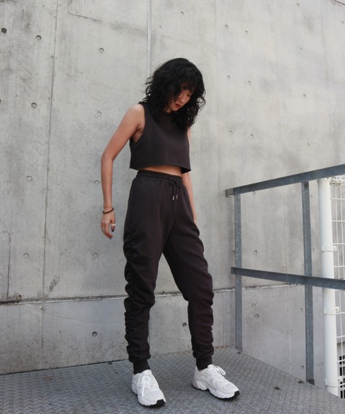 FIG&VIPER（フィグアンドバイパー）の「スウェットショートタンク（タンクトップ・レディース・ライトグレー/ピンク/ダークグレー・FREE）」の13枚目の写真