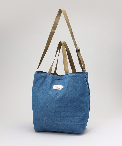 Battenwear（バテンウエア）の「BATTENWEAR/バテンウエア PKTOTE 8ozDENIM/ショルダートート（ショルダーバッグ・メンズ・ブルー・ﾌﾘ-）」の5枚目の写真