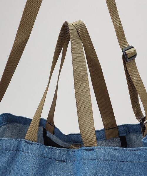 Battenwear（バテンウエア）の「BATTENWEAR/バテンウエア PKTOTE 8ozDENIM/ショルダートート（ショルダーバッグ・メンズ・ブルー・ﾌﾘ-）」の9枚目の写真