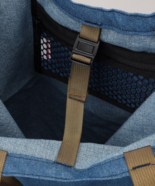 Battenwear（バテンウエア）の「BATTENWEAR/バテンウエア PKTOTE 8ozDENIM/ショルダートート（ショルダーバッグ・メンズ・ブルー・ﾌﾘ-）」の10枚目の写真