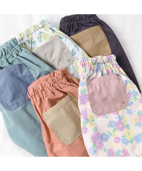 apres les cours（アプレレクール）の「アクティブ無地・総柄ハーフパンツ_水陸両用_撥水加工（その他パンツ・キッズ・グリーン/チャコール/その他3/レモンイエロー/レッド・130/140/80/120/110/90/100）」の12枚目の写真