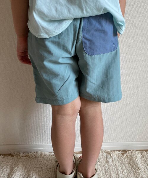 apres les cours（アプレレクール）の「アクティブ無地・総柄ハーフパンツ_水陸両用_撥水加工（その他パンツ・キッズ・グリーン/チャコール/その他3/レモンイエロー/レッド・130/140/80/120/110/90/100）」の22枚目の写真