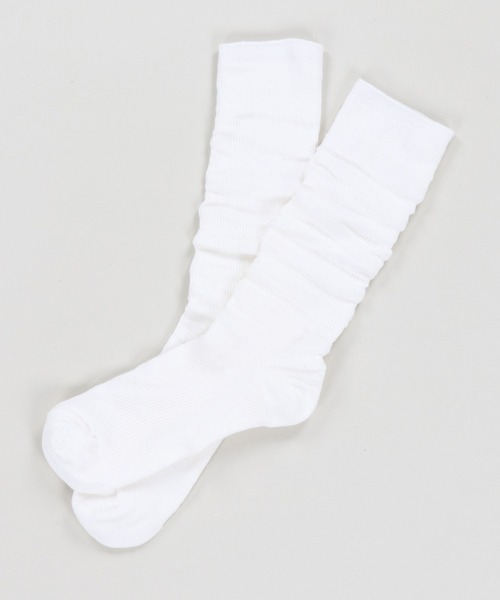 SPINNS（スピンズ）の「ロングリブコットンソックス//毎日使える♪通勤 通学 にも最適◎（ソックス/靴下・レディース・ホワイト/グレー/アイボリー・ONESIZE）」の2枚目の写真