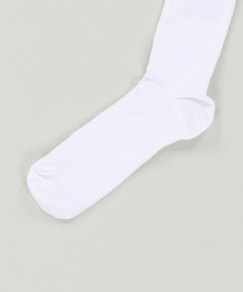 SPINNS（スピンズ）の「ロングリブコットンソックス//毎日使える♪通勤 通学 にも最適◎（ソックス/靴下・レディース・ホワイト/グレー/アイボリー・ONESIZE）」の5枚目の写真