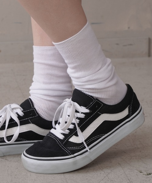 SPINNS（スピンズ）の「ロングリブコットンソックス//毎日使える♪通勤 通学 にも最適◎（ソックス/靴下・レディース・ホワイト/グレー/アイボリー・ONESIZE）」の10枚目の写真