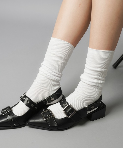 SPINNS（スピンズ）の「ロングリブコットンソックス//毎日使える♪通勤 通学 にも最適◎（ソックス/靴下・レディース・ホワイト/グレー/アイボリー・ONESIZE）」の11枚目の写真