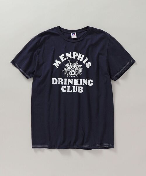 Russell Athletic(ラッセルアスレティック)の「*【SHIPS別注】RUSSELL ATHLETIC: カレッジロゴ/アニマル プリント Tシャツ(Tシャツ/カットソー・メンズ・ホワイト/ライトグレー/ネイビー/ホワイト系・SMALL/MEDIUM/LARGE)」の4枚目の写真