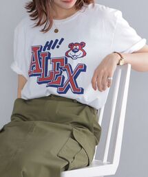 *【SHIPS別注】RUSSELL ATHLETIC: カレッジロゴ/アニマル プリント Tシャツ