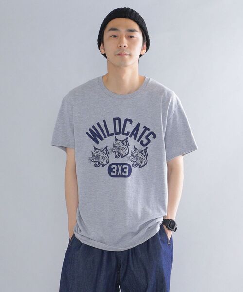 Russell Athletic(ラッセルアスレティック)の「*【SHIPS別注】RUSSELL ATHLETIC: カレッジロゴ/アニマル プリント Tシャツ(Tシャツ/カットソー・メンズ・ホワイト/ライトグレー/ネイビー/ホワイト系・SMALL/MEDIUM/LARGE)」の3枚目の写真