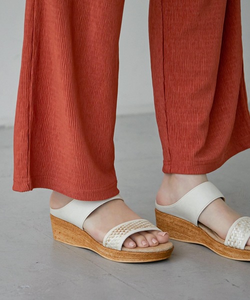 Fashion Letter（ファッションレター）の「日本製メッシュデザインウェッジサンダル 痛くないサンダル（サンダル・レディース・ホワイト/ブラック/ベージュ/ライトグリーン・S/M/LL/L）」の11枚目の写真