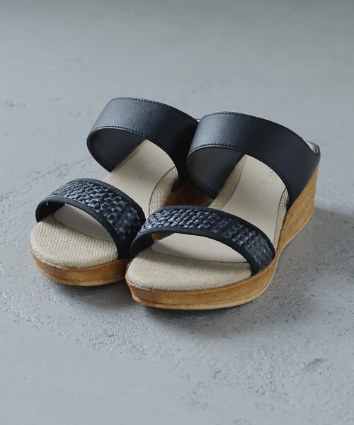 Fashion Letter（ファッションレター）の「日本製メッシュデザインウェッジサンダル 痛くないサンダル（サンダル・レディース・ホワイト/ブラック/ベージュ/ライトグリーン・S/M/LL/L）」の10枚目の写真