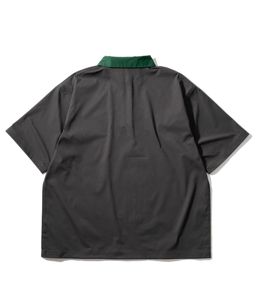 VISION STREET WEAR（ヴィジョンストリートウェア）の「【VISION STREET WEAR／ヴィジョンストリートウェア】クレリックハーフジッププルオーバー/アーチロゴ/ワッペン/ビッグシルエット（シャツ/ブラウス・メンズ・ネイビー/グリーン/アイボリー/チャコールグレー・M/L/XL）」の9枚目の写真