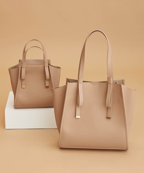 ROPE' PICNIC(ロペピクニック)の「軽量フラットリボンハンドルA4トートバッグ(トートバッグ・レディース・ブラック/ライトグレー/ベージュ系その他2・FREE)」の3枚目の写真