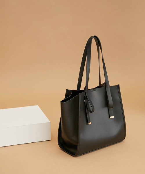 ROPE' PICNIC(ロペピクニック)の「軽量フラットリボンハンドルA4トートバッグ(トートバッグ・レディース・ブラック/ライトグレー/ベージュ系その他2・FREE)」の2枚目の写真
