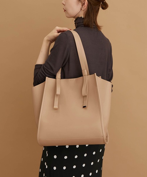 ROPE' PICNIC(ロペピクニック)の「軽量フラットリボンハンドルA4トートバッグ(トートバッグ・レディース・ブラック/ライトグレー/ベージュ系その他2・FREE)」の21枚目の写真