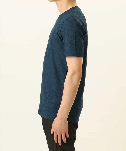 MICHEL KLEIN HOMME (ミッシェルクランオム)の「オリジナル柄半袖カットソー(Tシャツ/カットソー・メンズ・ライトブルー/ブルー/ボルドー/ホワイト/ブラック・46/48/51)」の9枚目の写真
