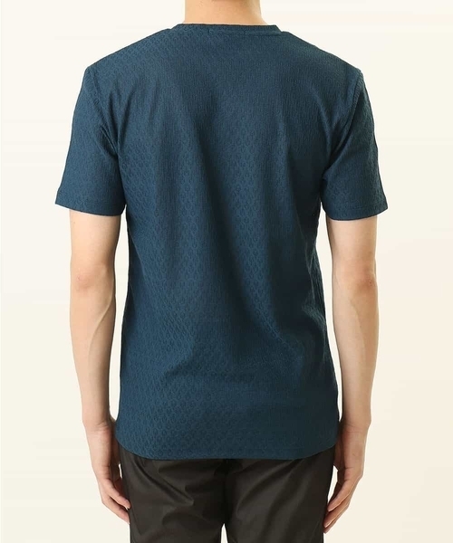 MICHEL KLEIN HOMME (ミッシェルクランオム)の「オリジナル柄半袖カットソー(Tシャツ/カットソー・メンズ・ライトブルー/ブルー/ボルドー/ホワイト/ブラック・46/48/51)」の10枚目の写真