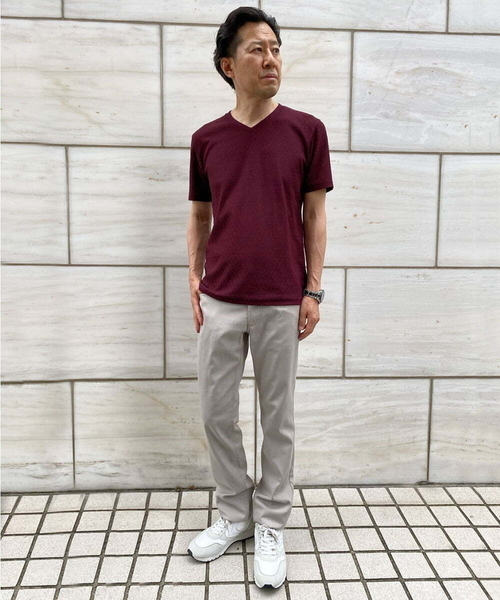 MICHEL KLEIN HOMME (ミッシェルクランオム)の「オリジナル柄半袖カットソー(Tシャツ/カットソー・メンズ・ライトブルー/ブルー/ボルドー/ホワイト/ブラック・46/48/51)」の20枚目の写真