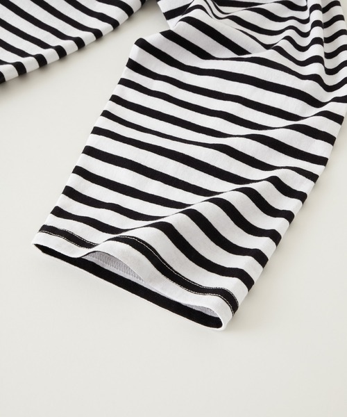 EMMA CLOTHES(エマクローズ)の「オーバーサイズ オリジナルマルチボーダー ワイドL/Sカットソー EMMA CLOTHES(Tシャツ/カットソー・メンズ・ホワイト/ブラック/グリーン系2/ブルー系2/グリーン系3/ブルー系3・M/L)」の10枚目の写真