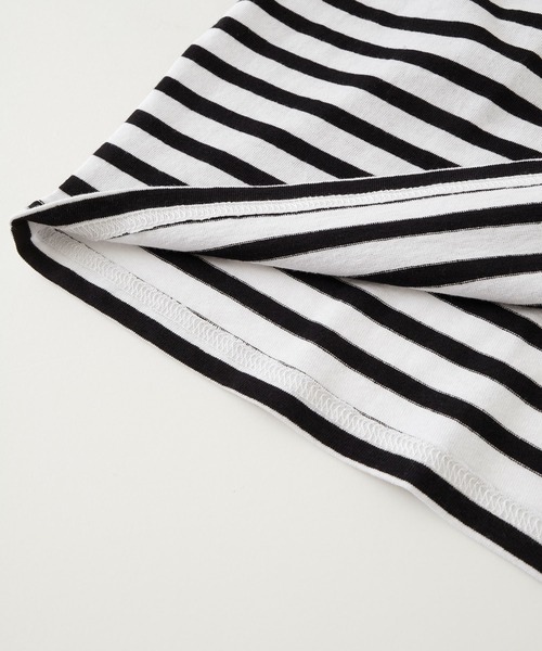 EMMA CLOTHES(エマクローズ)の「オーバーサイズ オリジナルマルチボーダー ワイドL/Sカットソー EMMA CLOTHES(Tシャツ/カットソー・メンズ・ホワイト/ブラック/グリーン系2/ブルー系2/グリーン系3/ブルー系3・M/L)」の12枚目の写真