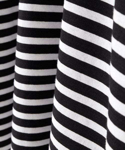 EMMA CLOTHES(エマクローズ)の「オーバーサイズ オリジナルマルチボーダー ワイドL/Sカットソー EMMA CLOTHES(Tシャツ/カットソー・メンズ・ホワイト/ブラック/グリーン系2/ブルー系2/グリーン系3/ブルー系3・M/L)」の16枚目の写真