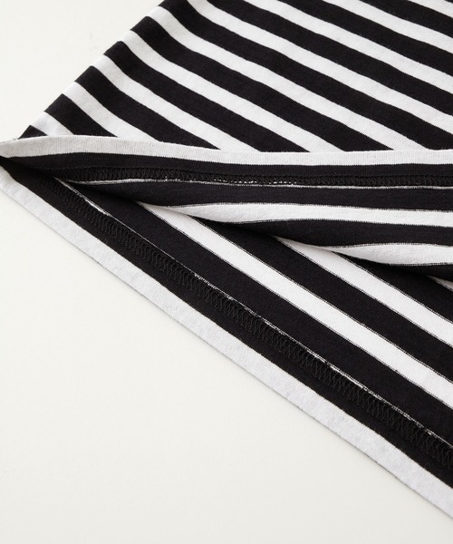 EMMA CLOTHES(エマクローズ)の「オーバーサイズ オリジナルマルチボーダー ワイドL/Sカットソー EMMA CLOTHES(Tシャツ/カットソー・メンズ・ホワイト/ブラック/グリーン系2/ブルー系2/グリーン系3/ブルー系3・M/L)」の17枚目の写真