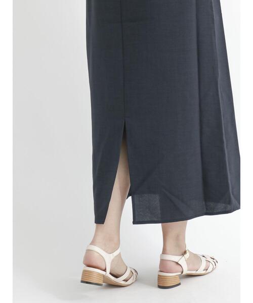 Te chichi TERRASSE（テチチテラス）の「麻調キャミワンピース（ワンピース・レディース・ベージュ/ネイビー/ブラウン・ﾌﾘ-）」の18枚目の写真