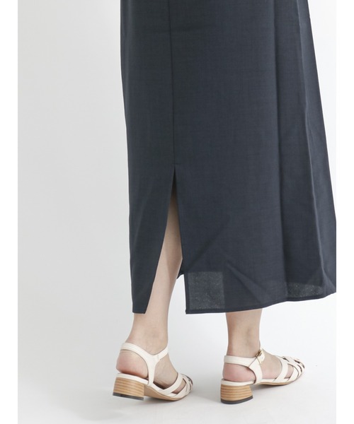 Te chichi TERRASSE（テチチテラス）の「麻調キャミワンピース（ワンピース・レディース・ベージュ/ネイビー/ブラウン・ﾌﾘ-）」の11枚目の写真