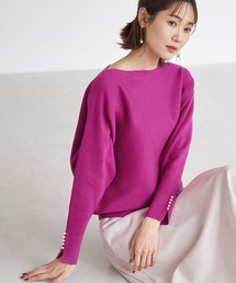 ROPE' PICNIC（ロペピクニック）の「【WEB限定カラー:グレー】マシュマロニット袖パールドルマンニット（ニット/セーター）」