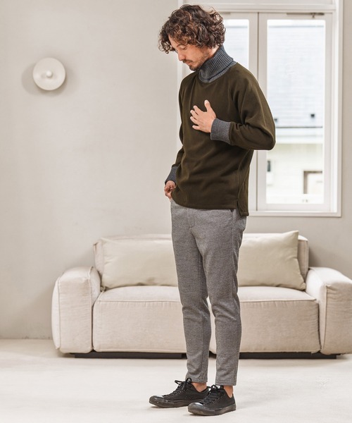 Magine（マージン）の「mlt3954- BACK BOA RIB TURTLE NECK PULLOVER カットソー（Tシャツ/カットソー・メンズ・ブルー系その他/ブラック/チャコール/オリーブ・46/44/48）」の5枚目の写真