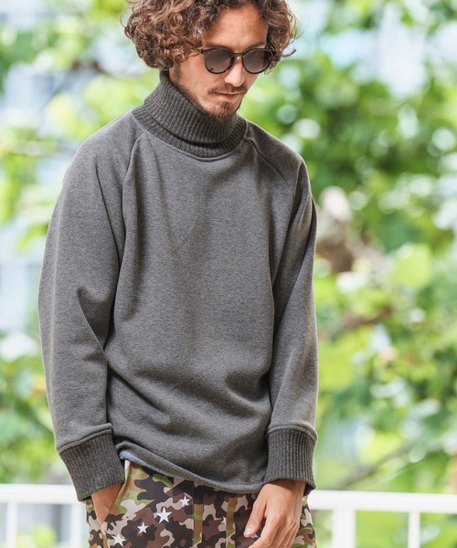 Magine（マージン）の「mlt3954- BACK BOA RIB TURTLE NECK PULLOVER カットソー（Tシャツ/カットソー・メンズ・ブルー系その他/ブラック/チャコール/オリーブ・46/44/48）」の10枚目の写真