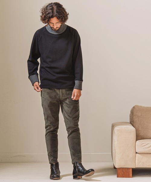 Magine（マージン）の「mlt3954- BACK BOA RIB TURTLE NECK PULLOVER カットソー（Tシャツ/カットソー・メンズ・ブルー系その他/ブラック/チャコール/オリーブ・46/44/48）」の18枚目の写真