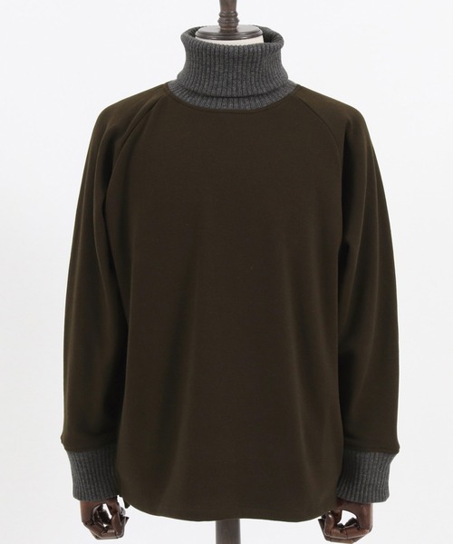 Magine（マージン）の「mlt3954- BACK BOA RIB TURTLE NECK PULLOVER カットソー（Tシャツ/カットソー・メンズ・ブルー系その他/ブラック/チャコール/オリーブ・46/44/48）」の11枚目の写真