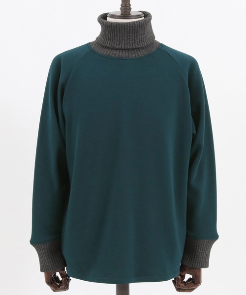 Magine（マージン）の「mlt3954- BACK BOA RIB TURTLE NECK PULLOVER カットソー（Tシャツ/カットソー・メンズ・ブルー系その他/ブラック/チャコール/オリーブ・46/44/48）」の22枚目の写真
